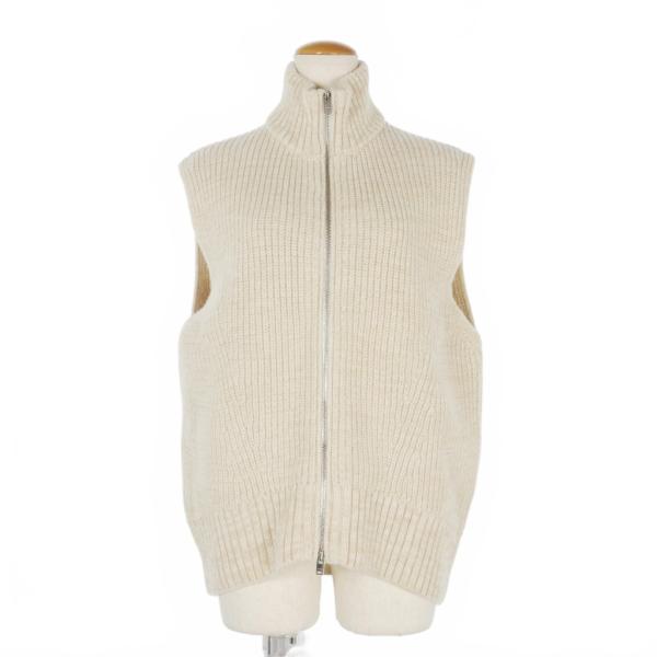 チノ CINOH ドライバーズ ニットベスト ハイネック 36 ベージュ
