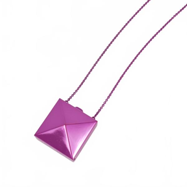 ヴァレンティノ ガラバーニ ロックスタッズ ネックレス パープル