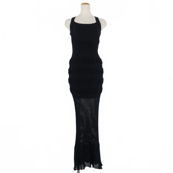 フェティコ FETICO 24SS シアーストライプ ニットドレス