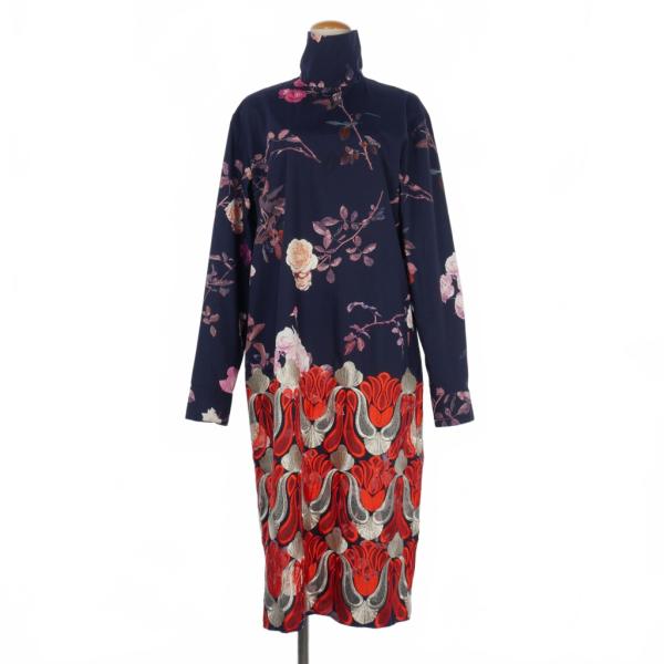 【美品】  DRIES VAN NOTEN / ドリスヴァンノッテン | マルチカラーロングシャツ | 38 | マルチカラー | レディース 美品】 DRIES VAN NOTEN / ドリスヴァンノッテン | マルチカラーロング