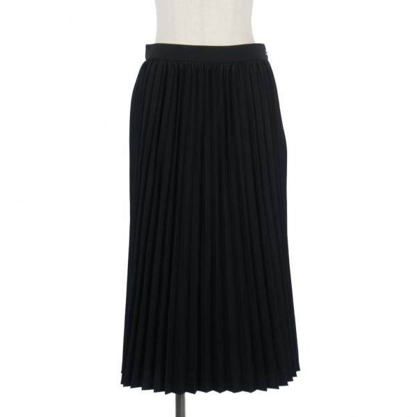 【中古】バレンシアガ BALENCIAGA 17AW プリーツ ロングスカート ミディ丈 36 黒 ブラック 2018 492323 TWD01 BALENCIAGA（バレンシアガ） BALENCIAGA 17AW プリーツ ロングスカート