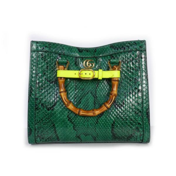 GUCCI（グッチ） ダイアナ パイソン スモール トートバッグ