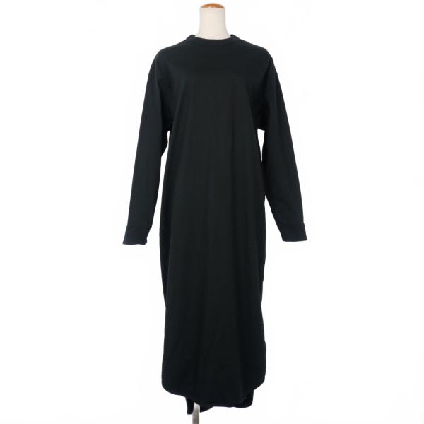 エイトン ATON ラウンドヘム マキシ丈 カットソー ワンピース 長袖 02