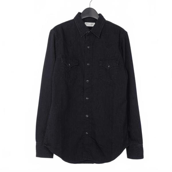 サンローラン パリ SAINT LAURENT PARIS デニムシャツ 長袖 Mサイズ