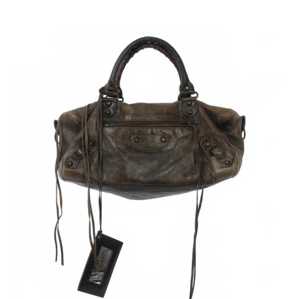 6218 美品 バレンシアガ ザ・ツィギー 2wayハンドバッグ シティ 手鏡 BALENCIAGA（バレンシアガ） ザ・ツィギー The Twiggy レザー