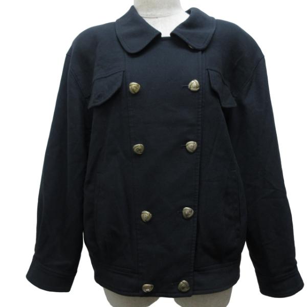 レリアン Leilian ウール ジャケット コート ネイビー サイズ9 M 0201 