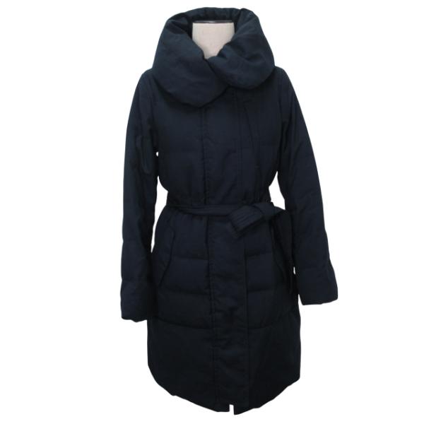 プラステ PLST 長袖 ダウンロングコート O Mサイズ相当 ネイビー 1230