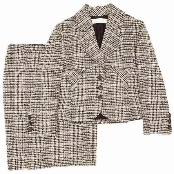 ヴァレンティノ ヴァレンチノ VALENTINO 美品 ツイード チェック  
