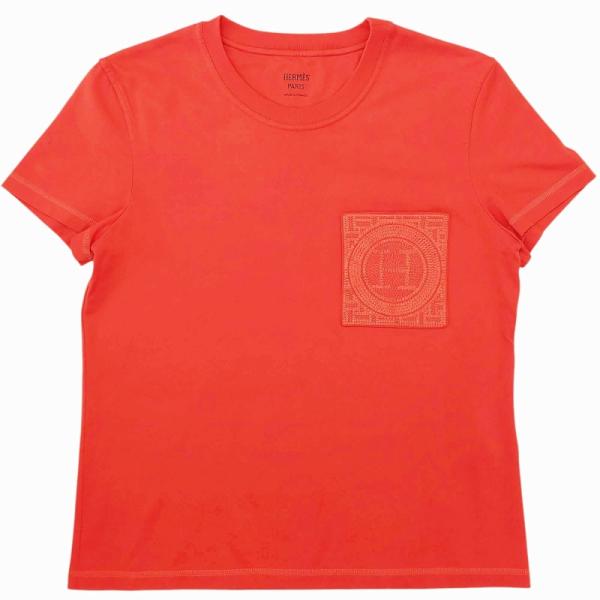 HERMES エルメス 美品 23SS Hロゴ 刺繍 Tシャツ カットソー 半袖