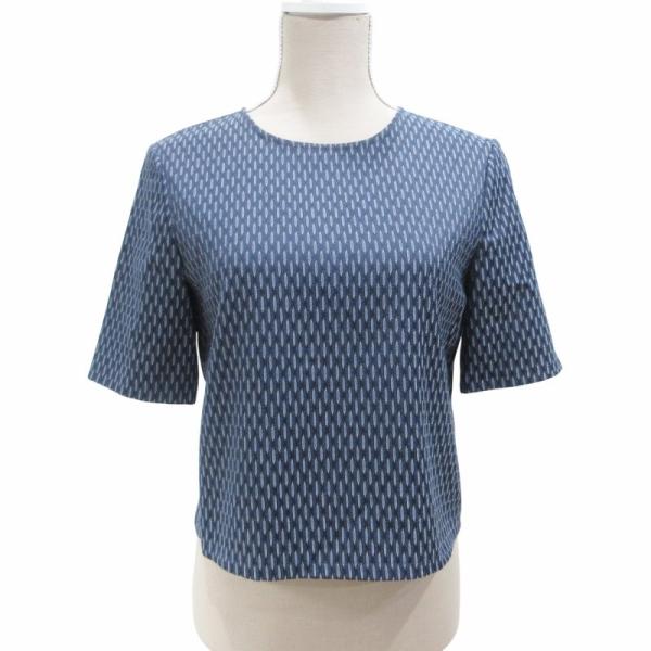 theory セオリー Theory 美品 ブラウス シャツ 総柄 半袖 紺
