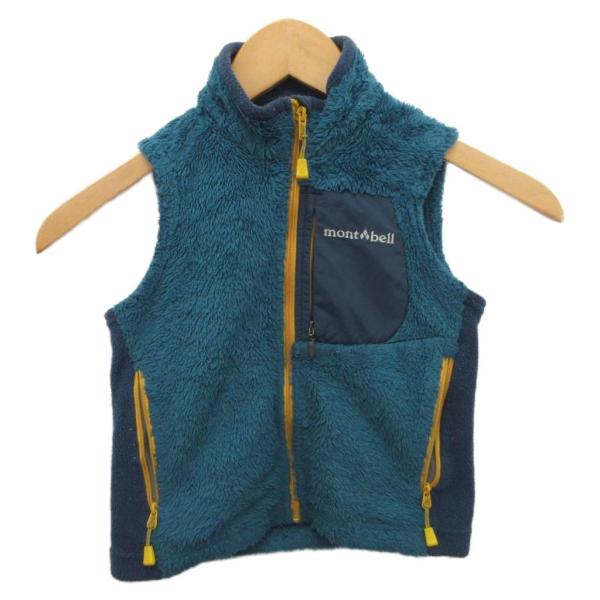モンベル Montbell クリマエアベスト フリースベスト 男の子 100cm 青 ブルー 1106495 ■MET2 キッズ【ブランド】モンベル Montbell【表記サイズ】100cm【実寸サイズ】身幅：約35cm　着丈：約40cm　...
