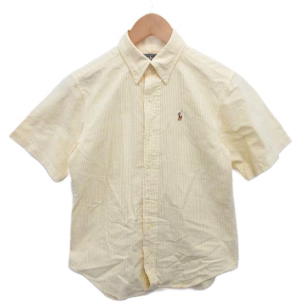 ラルフローレン RALPH LAUREN ボタンダウンシャツ BDシャツ 半袖 ストライプ ポニー刺繍 140cm 黄 イエロー 白 ホワイト ■MET2【ブランド】ラルフローレン RALPH LAUREN【表記サイズ】140cm【実寸サイ...
