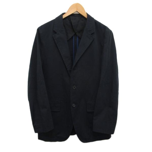美品 DURBAN ダーバン 高級 テーラードジャケット 千鳥 ネイビー 黒 L ダーバン DURBAN テーラードジャケット ブレザー 2B 裏地千鳥格子 黒