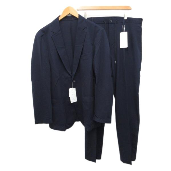 AOKI タグ付き パジャマスーツ セットアップ 2B ストレッチ素材 紺