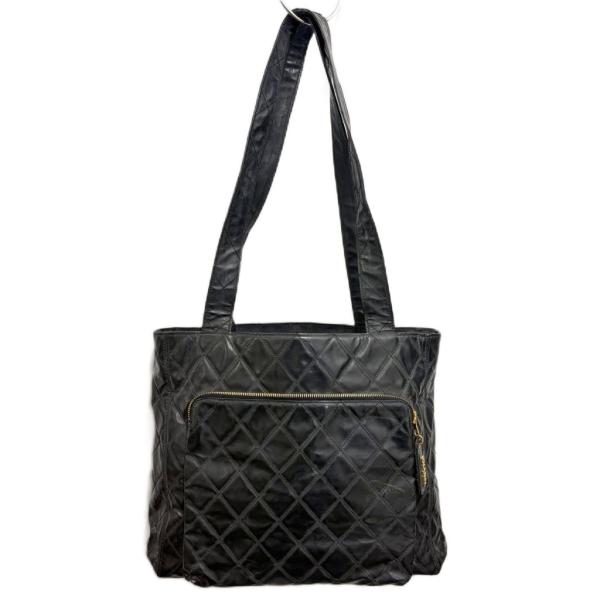 【美品】シャネル　レザー　トートバッグ　ハンド　ショルダー　黒　ブラック　肩掛け CHANEL（シャネル） バッグ レディース トートバッグ キャビアスキン