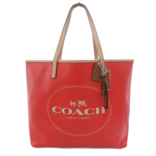 COACH（コーチ） トートバッグ F31315 レザー 本革 オレンジレッド