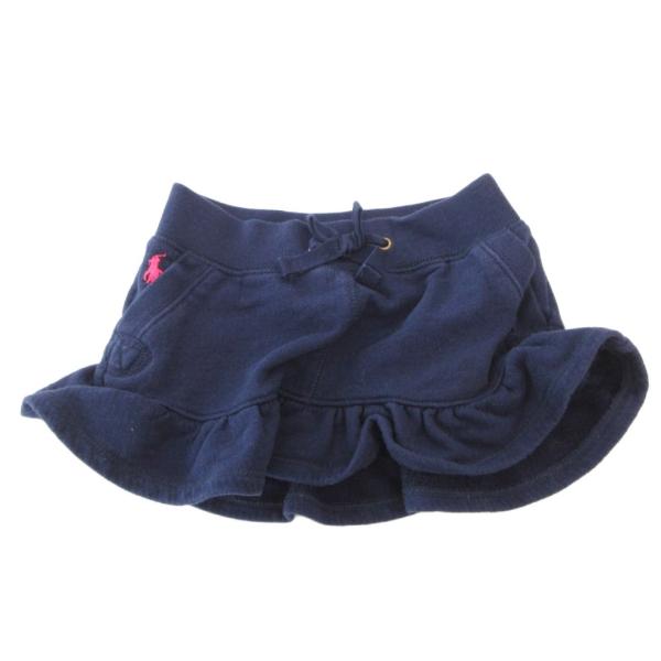 ラルフローレン RALPH LAUREN スカート 80 紺 ネイビー ドローストリング フリル /SX ■IBO101 キッズ