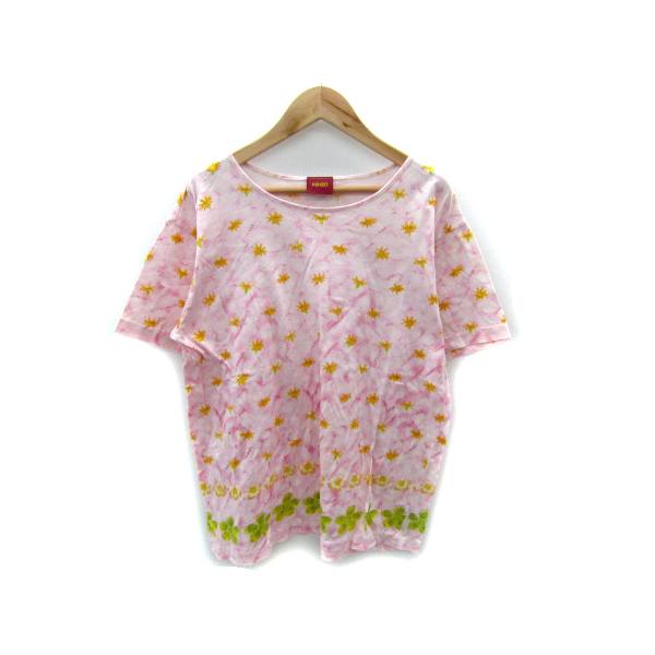 ケンゾー KENZO Tシャツ カットソー 半袖 ラウンドネック 花柄