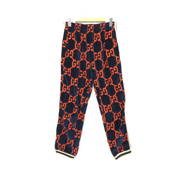グッチ GUCCI 18AW GG シェニール ベロア ジョギング パンツ XS 