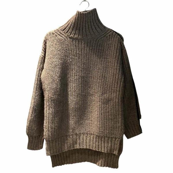 【中古】PETER DO ピータードゥー Tattoo Sweater タトゥー タートルネック セーター ニット ブラウン 茶  メンズ PETER DO ピータードゥー Tattoo Sweater タトゥー タートルネック