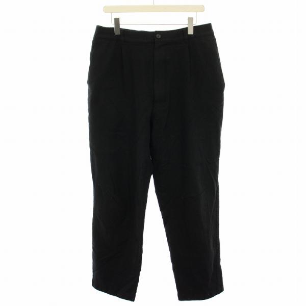 【中古】コムデギャルソンオム COMME des GARCONS HOMME 製品縮絨1プリーツパンツ イージーパンツ L ブラック HL-P036 vectorpremium_222-902503250025