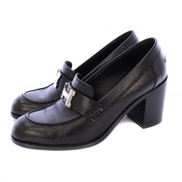 HERMES エルメス ドーフィン70 ローファー モカシン チャンキーヒール