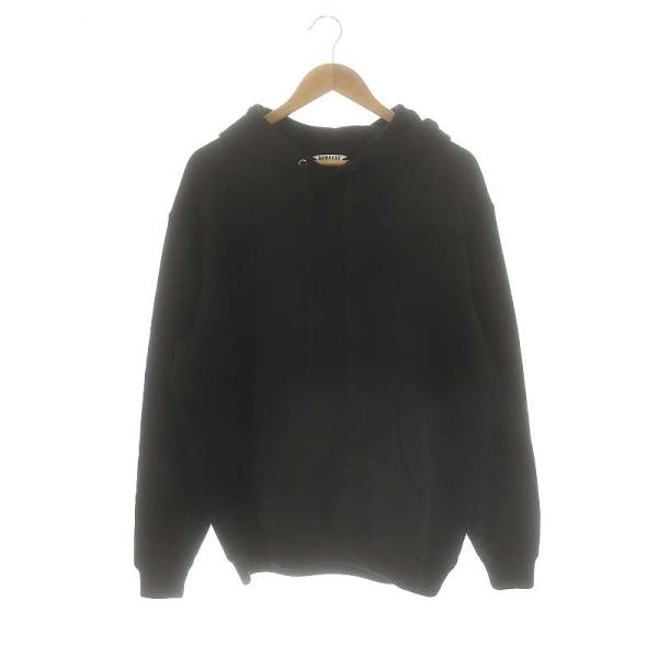 【中古】オーラリー A24APSMOOTH SOFT SWEAT P O PARKAパーカー プルオーバー 裏起毛 4 黒 /MI ■OS ■SH メンズ オーラリー AURALEE A24APSMOOTH SOFT SWEAT P O PARKAパーカー プル