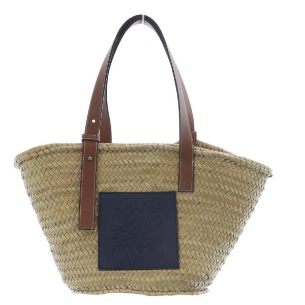 【極美品】LOEWE アナグラムバスケットバッグ　ミディアム アナグラム バスケットバッグ スモール (イラカヤシ＆カーフ) ベージュ