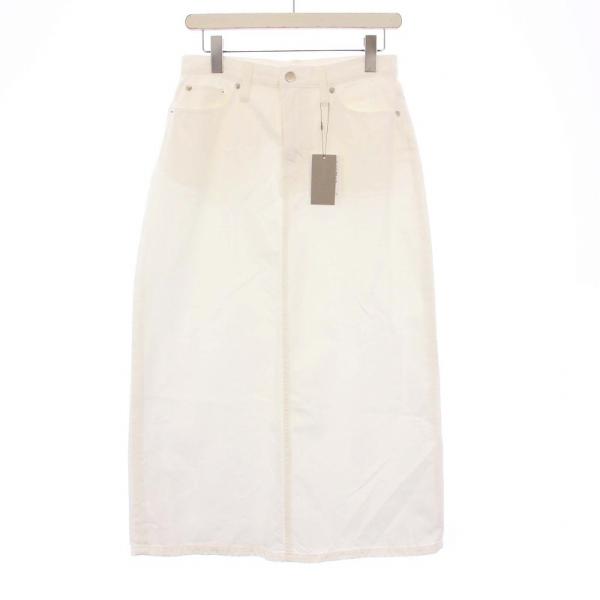 タグ付き未使用　セオリー　デニムタイトルスカート　ブラック theory luxe 未使用品 セオリーリュクス 25SS SLATE DENIM KYDEN