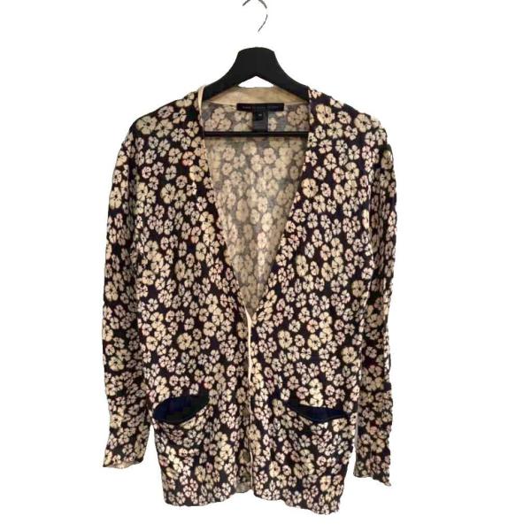 マークバイマークジェイコブス MARC by MARC JACOBS カーディガン 花柄 長袖 XS 紺 ネイビー レディース