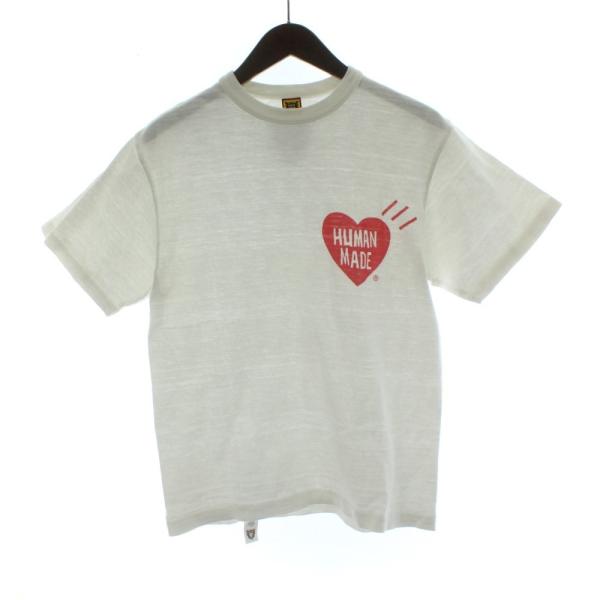 ヒューマンメイド HUMAN MADE Tシャツ 半袖 ハートロゴ バックプリント