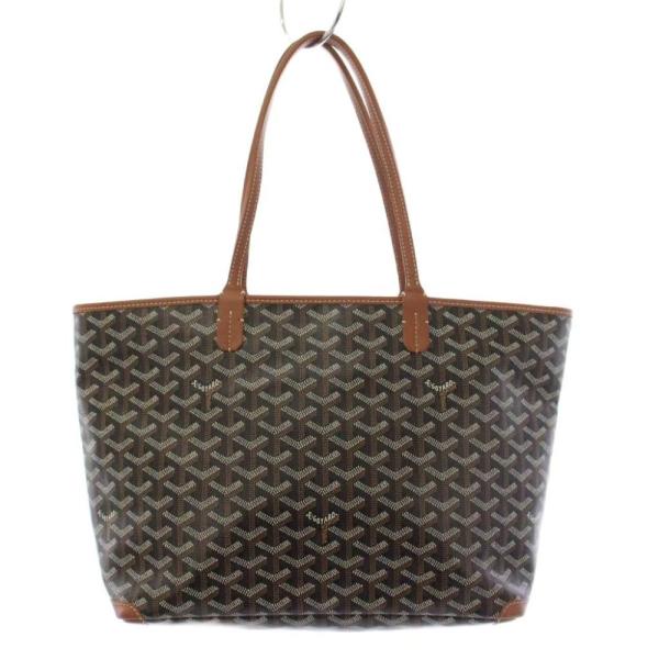 ゴヤール GOYARD アルトワPM トートバッグ ハンドバッグ 茶 黒 /KH