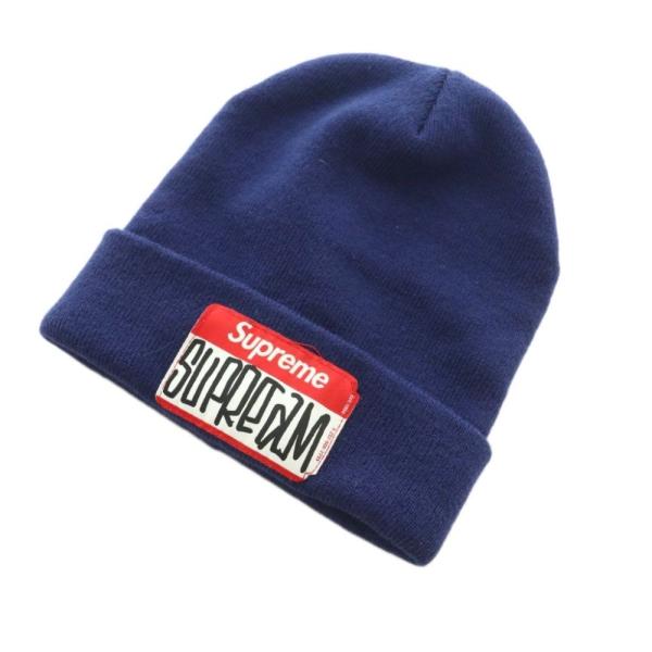 シュプリーム SUPREME Gonz NameTag Beanie 帽子 ニットキャップ ニット帽 紺 /MI ■OS メンズ