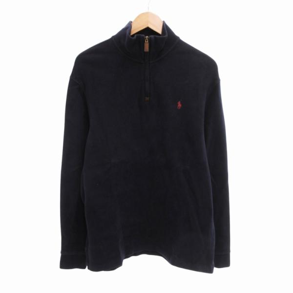 【正規品】ポロラルフローレン　ハーフジップスウェット ポニー刺繍　ネイビー　XL Amazon.co.jp: (ポロラルフローレン)POLO Ralph Lauren ハーフ