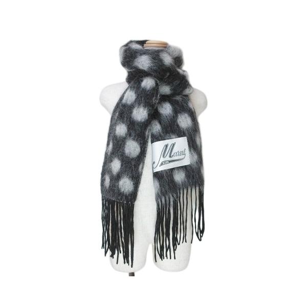 新品マルニ ブラックドット モヘヤマフラー　MARNI 新品マルニ ブラックドット モヘヤマフラー MARNI 新品マルニ ブラック