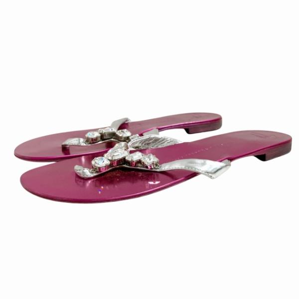 ジュゼッペザノッティ　ビジューサンダル Giuseppe Zanotti Ring ビジュートリム サンダル | ブラック