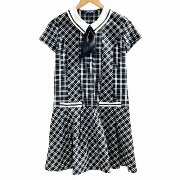 CHOPIN deux ショパンドゥ 半袖ワンピース リボン付き グレー165㎝ CHOPIN deux ショパンドゥ 半袖ワンピース リボン付き グレー165㎝