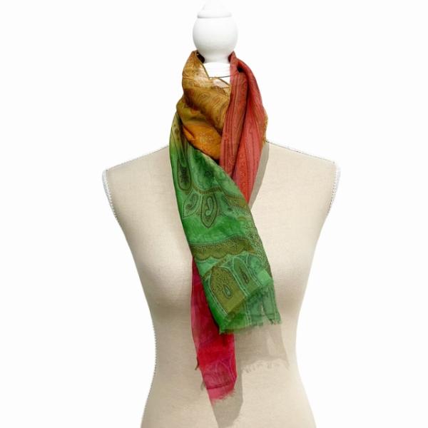 エトロ ETRO ストール スカーフ 大判 ブルー系マルチカラー 楽天