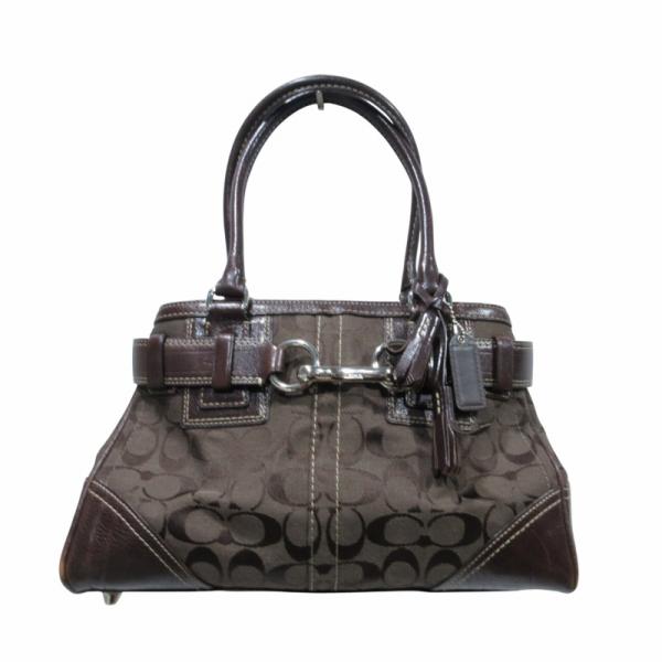 ☆正規品☆coach ハンドバッグ　10245 シグネチャー　茶 COACH（コーチ） シグネチャー ハンドバッグ 手提げバッグ キャンバス