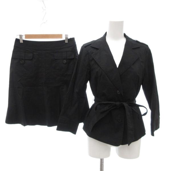 フラジール FRAGILE セットアップ カジュアル ジャケット スカート ひざ丈 リボンベルト 38 黒 ブラック /JS ■YHS2 レディース【ブランド】フラジール FRAGILE【表記サイズ】ジャケット 38【実寸サイズ】ジャケット...