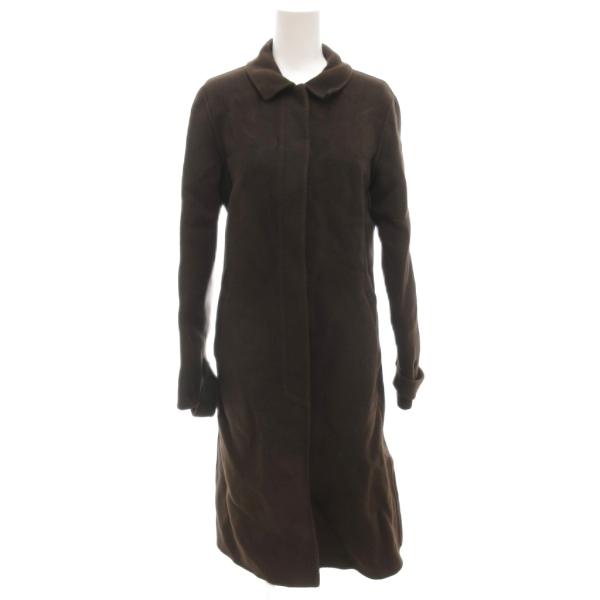 ボディドレッシングデラックス BODY DRESSING Deluxe 美品 ステンカラーコート ロング カシミヤ混 9 ブラウン /KR ■YHS14
