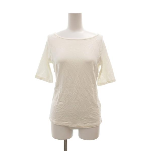 マリナリナルディ marina rinaldi Tシャツ カットソー M 白 ホワイト ラグランスリーブ ボートネック 五分袖 /NU レディース
