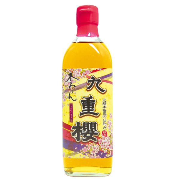 本味醂 本みりん 九重櫻 500ml240年の伝統がある三河みりんの老舗が作り上げた本みりん。料理にお使いいただくと、コクと、香り、そして出来上がりのツヤが違います。砂糖などとは違った、上品な甘みが味わえます。原材料：佐賀県産ヒヨクモチ（低...