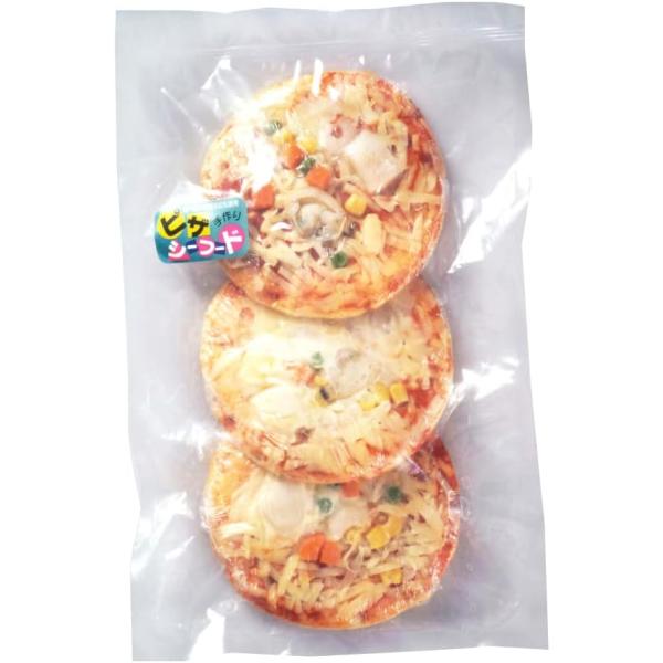日岡 シーフードピザ 285g(5インチ×3枚入) 6パック無添加 国産 日岡 冷凍 惣菜 ピザ ストック 送料込