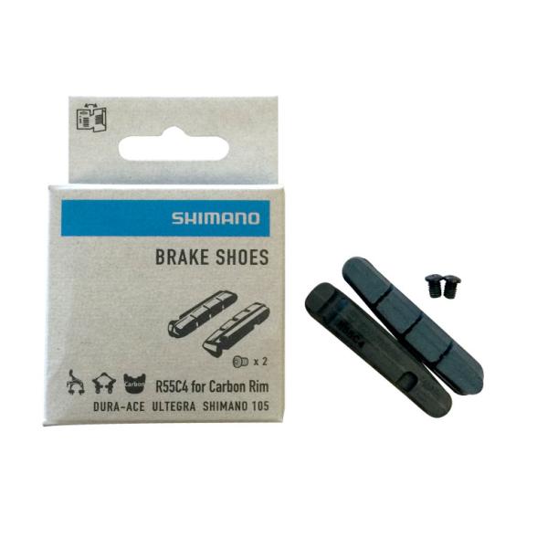 他サイト： (即納)(メール便対応商品) SHIMANO シマノ BRAKE SHOE for ROAD ロード用 R55C4ブレーキシュー/カーボン(Y8L298070)(4524667994602)の商品画像