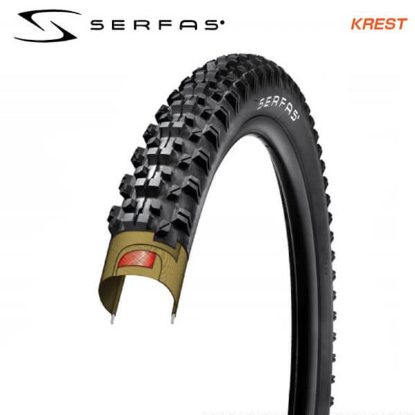 SERFAS サーファス TIRE タイヤ ワイヤー KREST クレスト 26×2.1(1本) ブラック(726016)