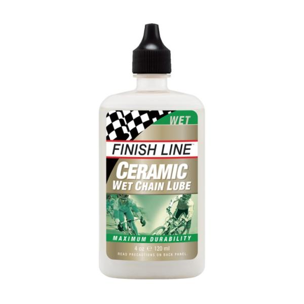 (即納)FINISH LINE フィニッシュライン  CERAMIC WET CHAIN LUBE セラミックウェットルーブ 120ml ケミカル用品(TOS06602)(0036121006034)