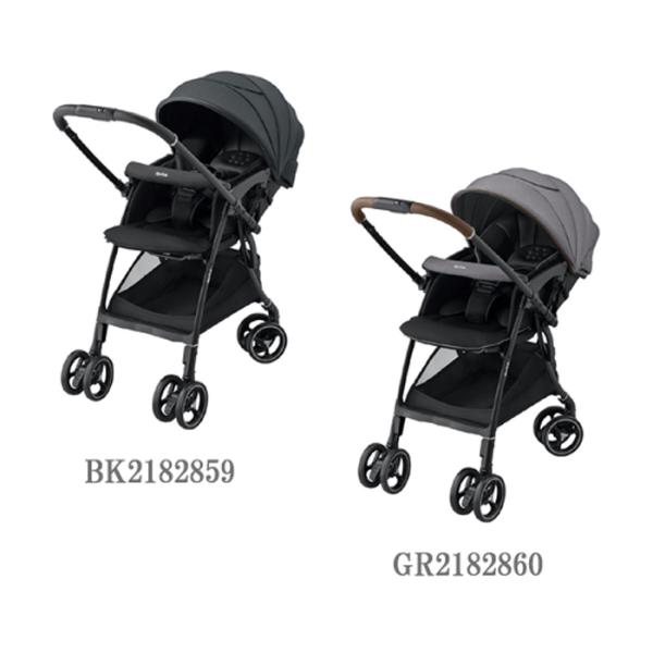 4輪フリーで、対面でも背面でも真横にスライドするベビーカー