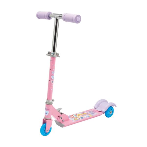 人気のキックスクータープリンセスが「ゆめラブ」デザインにリニューアル！★「シンデレラ」「アリエル」「ラプンツェル」が微笑みかけてくれているような…プリンセス気分になれる可愛らしいデザインです。●倒れにくい三輪タイプ●後輪はフットブレーキ搭載...