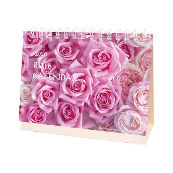 スケジュール おしゃれ カレンダー シンプル デザイン壁掛けカレンダーで好評の[ローズカレンダー]に卓上版が登場  両面に写真が入った、薔薇が満載のガーリーなカレンダーです。片面は全体に薔薇の写真、もう片面は実用的な仕様になっています。サイ...